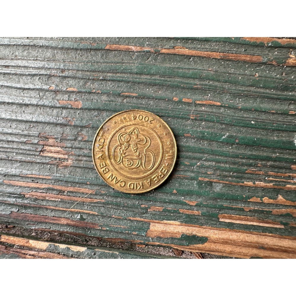 Vintage Chuck E. Cheese Game Token 2004 Where A Kid Can Be A Kid Arcade Coin